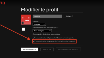 lecture automatique bandes-annonces netflix